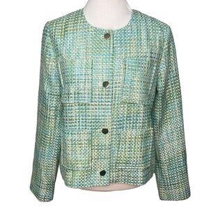 Halogen Tweed Blazer Green